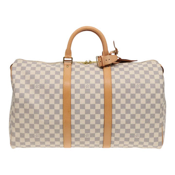 LOUIS VUITTON Damier Azur Keepall 50 Boston Bag N41430 LV Auth 83727A - 0