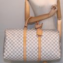 LOUIS VUITTON Damier Azur Keepall 50 Boston Bag N41430 LV Auth 83727A-23