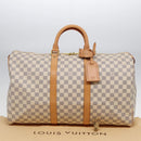 LOUIS VUITTON Damier Azur Keepall 50 Boston Bag N41430 LV Auth 83727A-24