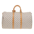 LOUIS VUITTON Damier Azur Keepall 50 Boston Bag N41430 LV Auth 83727A-3