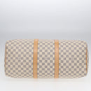 LOUIS VUITTON Damier Azur Keepall 50 Boston Bag N41430 LV Auth 83727A-9