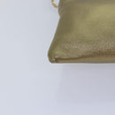 Salvatore Ferragamo Gancini Shoulder Bag Leather Gold Auth 83734-14