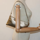 Salvatore Ferragamo Gancini Shoulder Bag Leather Gold Auth 83734-18