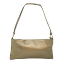 Salvatore Ferragamo Gancini Shoulder Bag Leather Gold Auth 83734-1