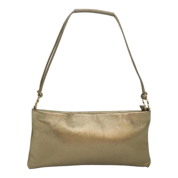 Salvatore Ferragamo Gancini Umhängetasche Leder Gold Original 83734