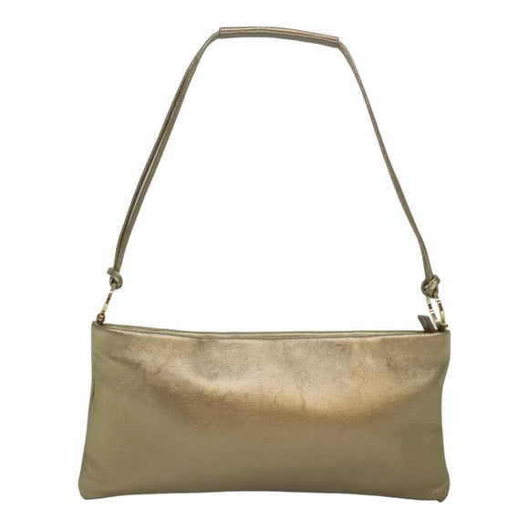 Salvatore Ferragamo Gancini Umhängetasche Leder Gold Original 83734