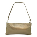 Salvatore Ferragamo Gancini Shoulder Bag Leather Gold Auth 83734-13