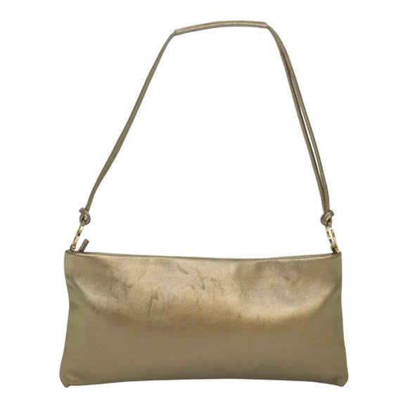 Salvatore Ferragamo Gancini Umhängetasche Leder Gold Original 83734