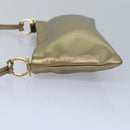 Salvatore Ferragamo Gancini Shoulder Bag Leather Gold Auth 83734-3