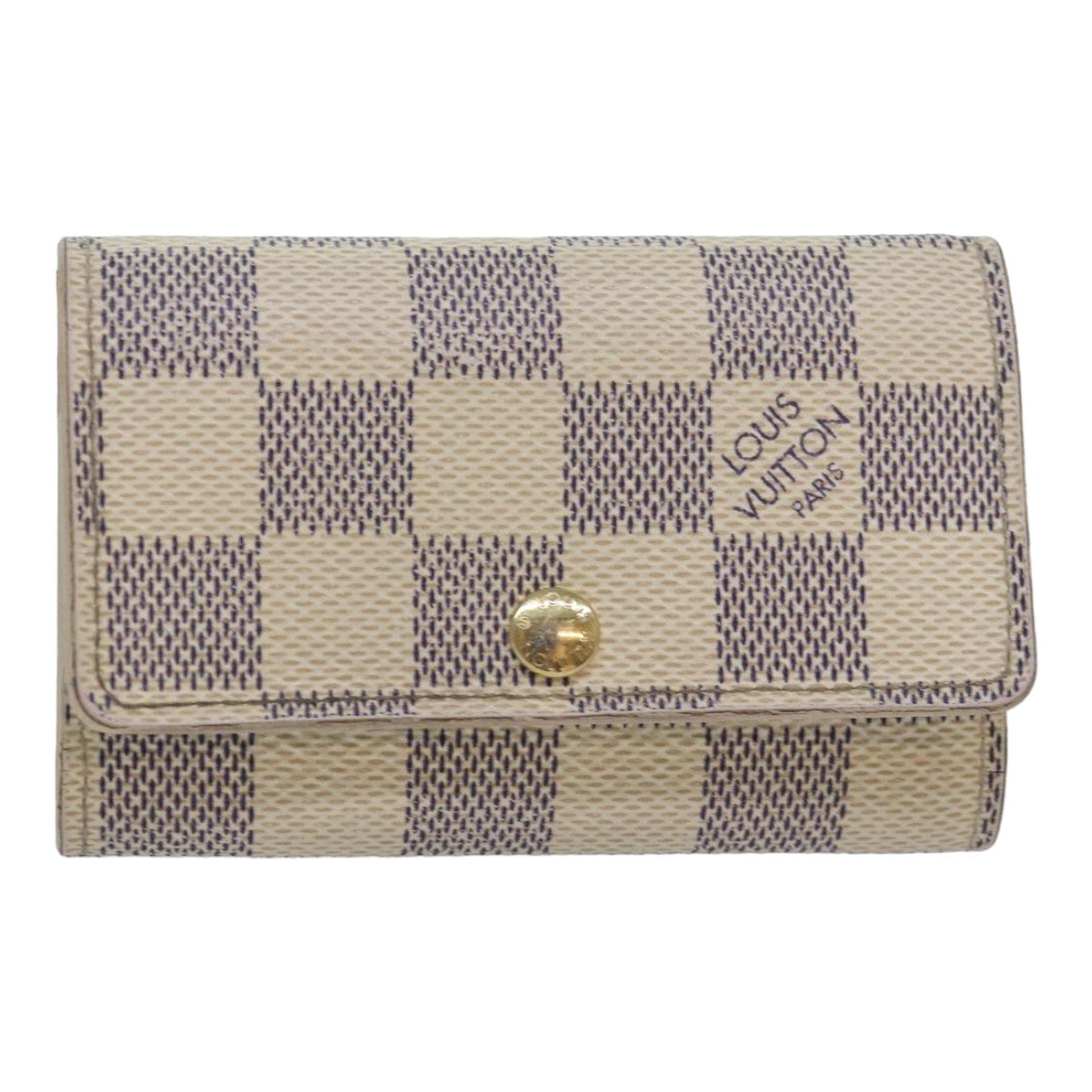 LOUIS VUITTON Damier Azur Multi Cles 6 Key Case N61745 LV Auth 83737