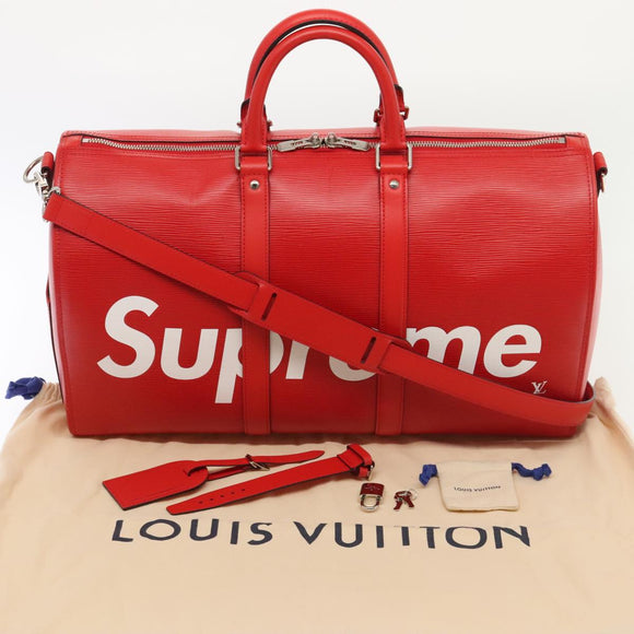 LOUIS VUITTON Epi Supreme Keepall Bandouliere 45 Boston Tasche M53419 Auth 83743SM