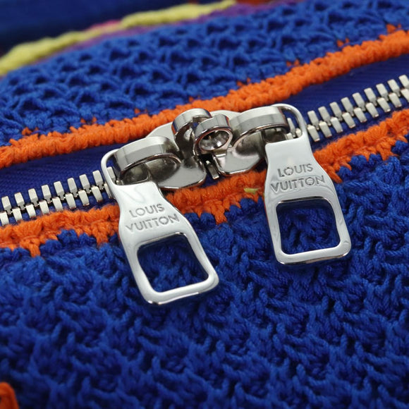 LOUIS VUITTON Monogram Flower Keepall Bandouliere 50 Bag Blue M21895 Auth 83744SM