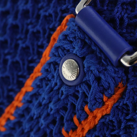 LOUIS VUITTON Monogram Flower Keepall Bandouliere 50 Bag Blue M21895 Auth 83744SM