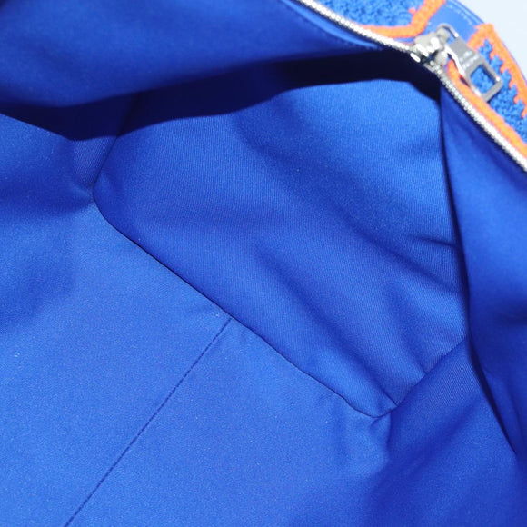 LOUIS VUITTON Monogram Flower Keepall Bandouliere 50 Bag Blue M21895 Auth 83744SM