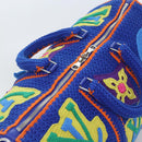 LOUIS VUITTON Monogram Flower Keepall Bandouliere 50 Bag Blue M21895 Auth 83744SM-6