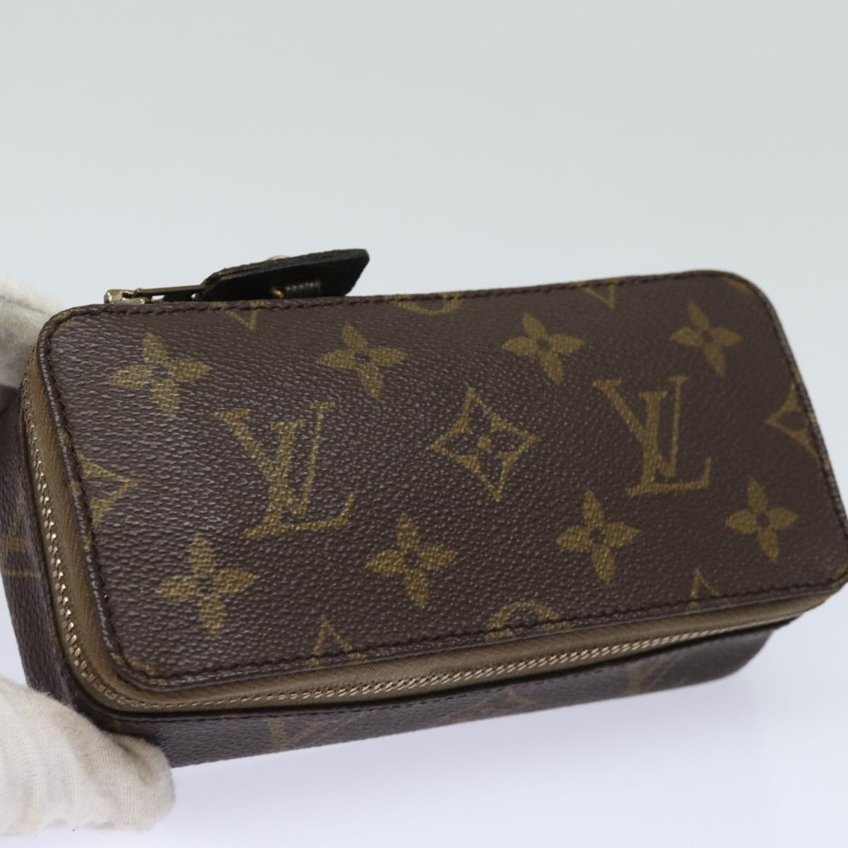 LOUIS VUITTON Monogram Poche Monte Carlo Jewelry Box M47352 LV Auth 83772