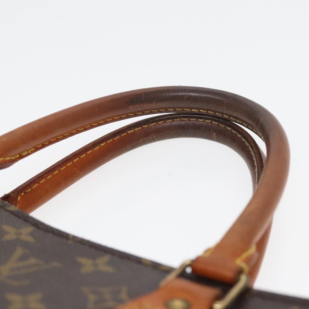 LOUIS VUITTON Monogram Sac Plat Hand Bag M51140 LV Auth 83776