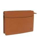 LOUIS VUITTON Epi Pochette Homme Clutch Bag Brown Zipang gold M52528 Auth 83787-1
