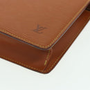 LOUIS VUITTON Epi Pochette Homme Clutch Bag Brown Zipang gold M52528 Auth 83787-15