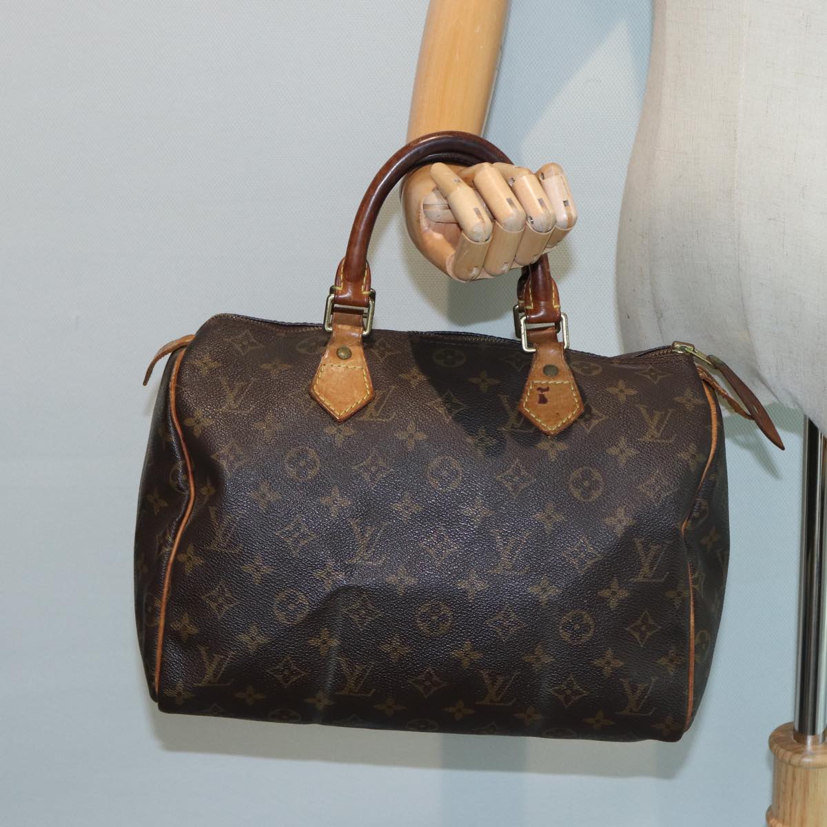 LOUIS VUITTON Monogram Speedy 30 Hand Bag M41526 LV Auth 83798