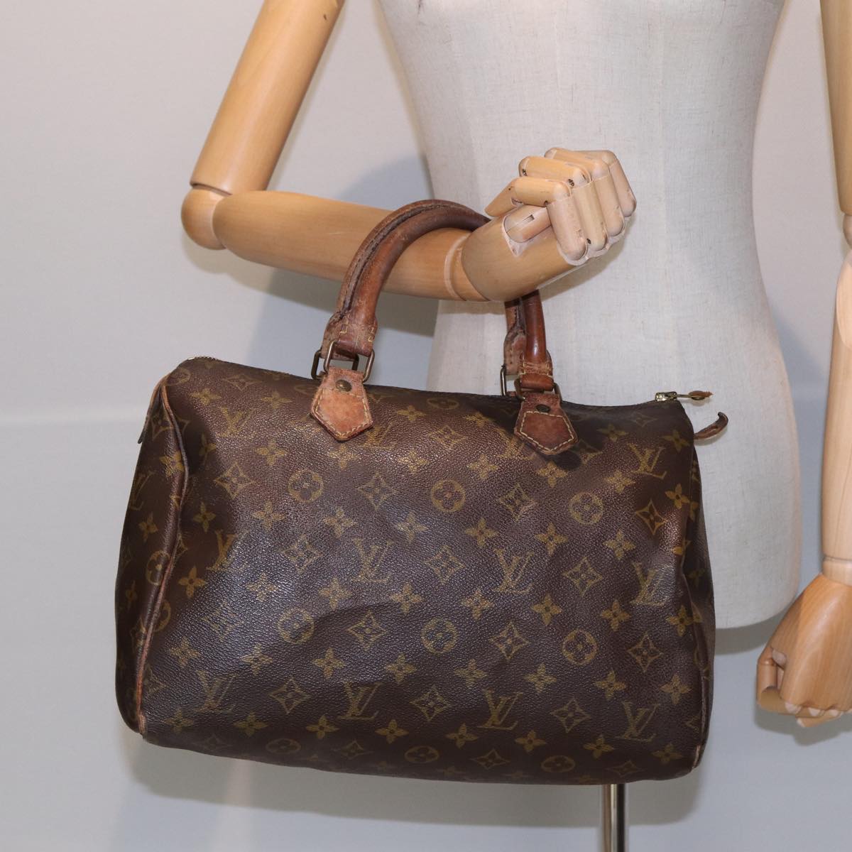 LOUIS VUITTON Monogram Speedy 30 Hand Bag M41526 LV Auth 83800