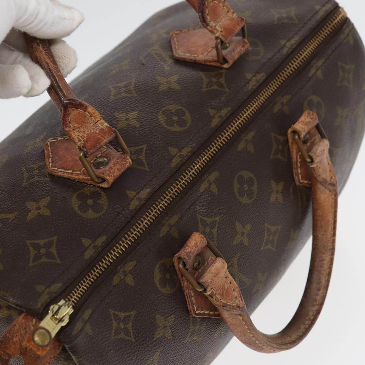 LOUIS VUITTON Monogram Speedy 30 Hand Bag M41526 LV Auth 83800