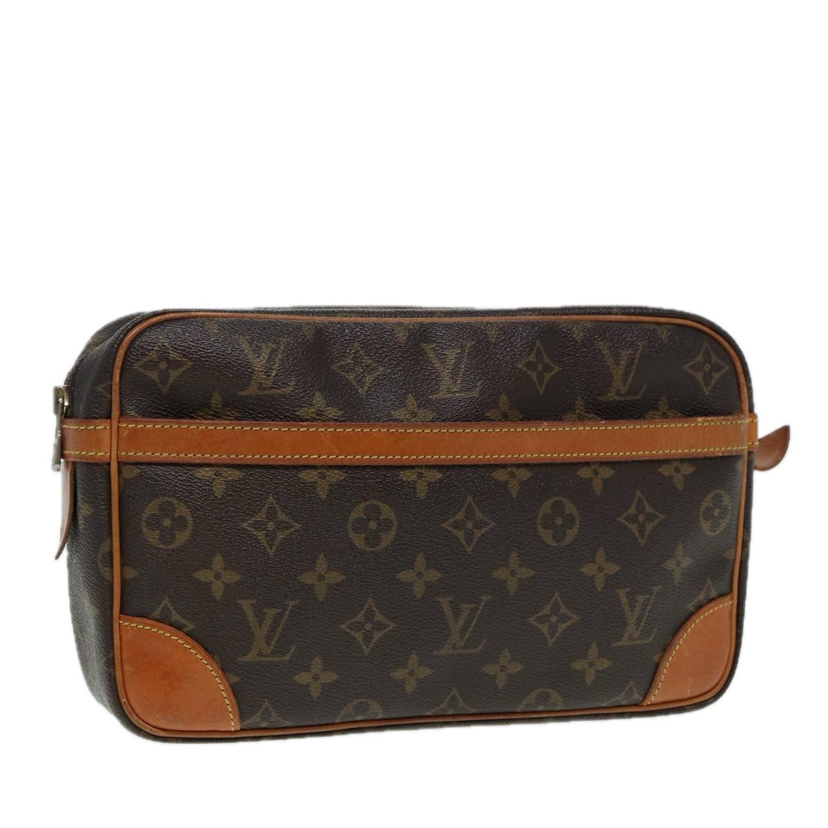 LOUIS VUITTON Monogram Compiegne 28 Clutch Bag M51845 LV Auth 83819