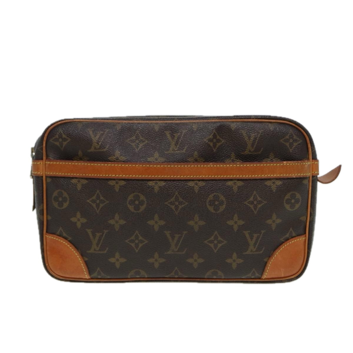 LOUIS VUITTON Monogram Compiegne 28 Clutch Bag M51845 LV Auth 83819