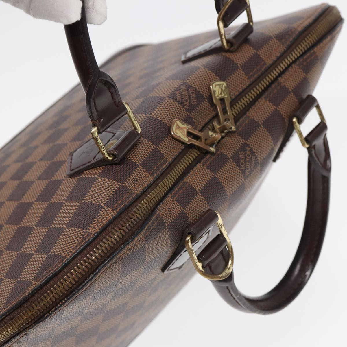 LOUIS VUITTON Damier Ebene Alma Hand Bag N51131 LV Auth 83830