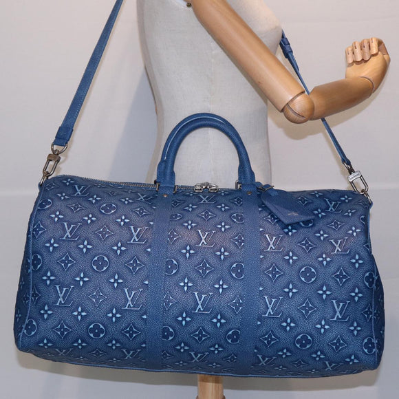 LOUIS VUITTON Monogram Cowhide Keepall Bandouliere 50 Bag M21375 LV Auth 83834S