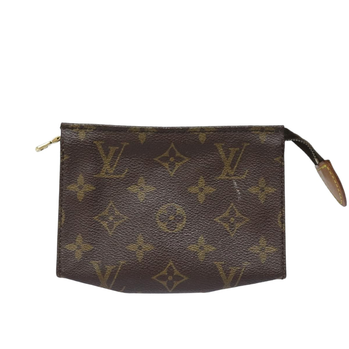 LOUIS VUITTON Monogram Poche Toilette 15 Pouch M47546 LV Auth 83844