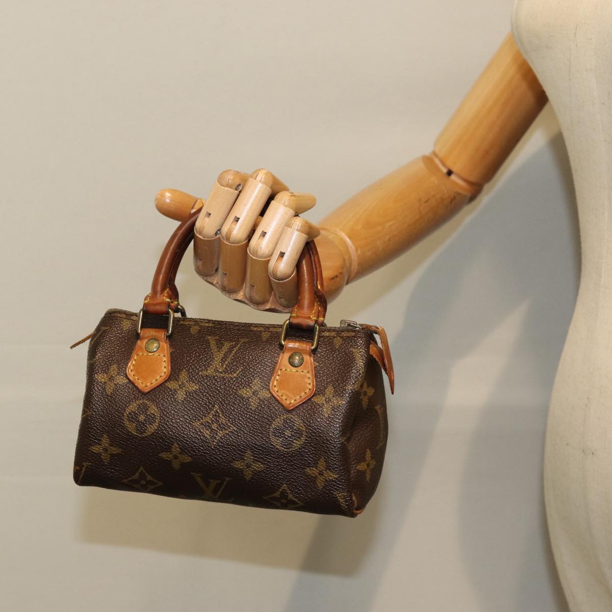 LOUIS VUITTON Monogram Mini Speedy Hand Bag M41534 LV Auth 83849