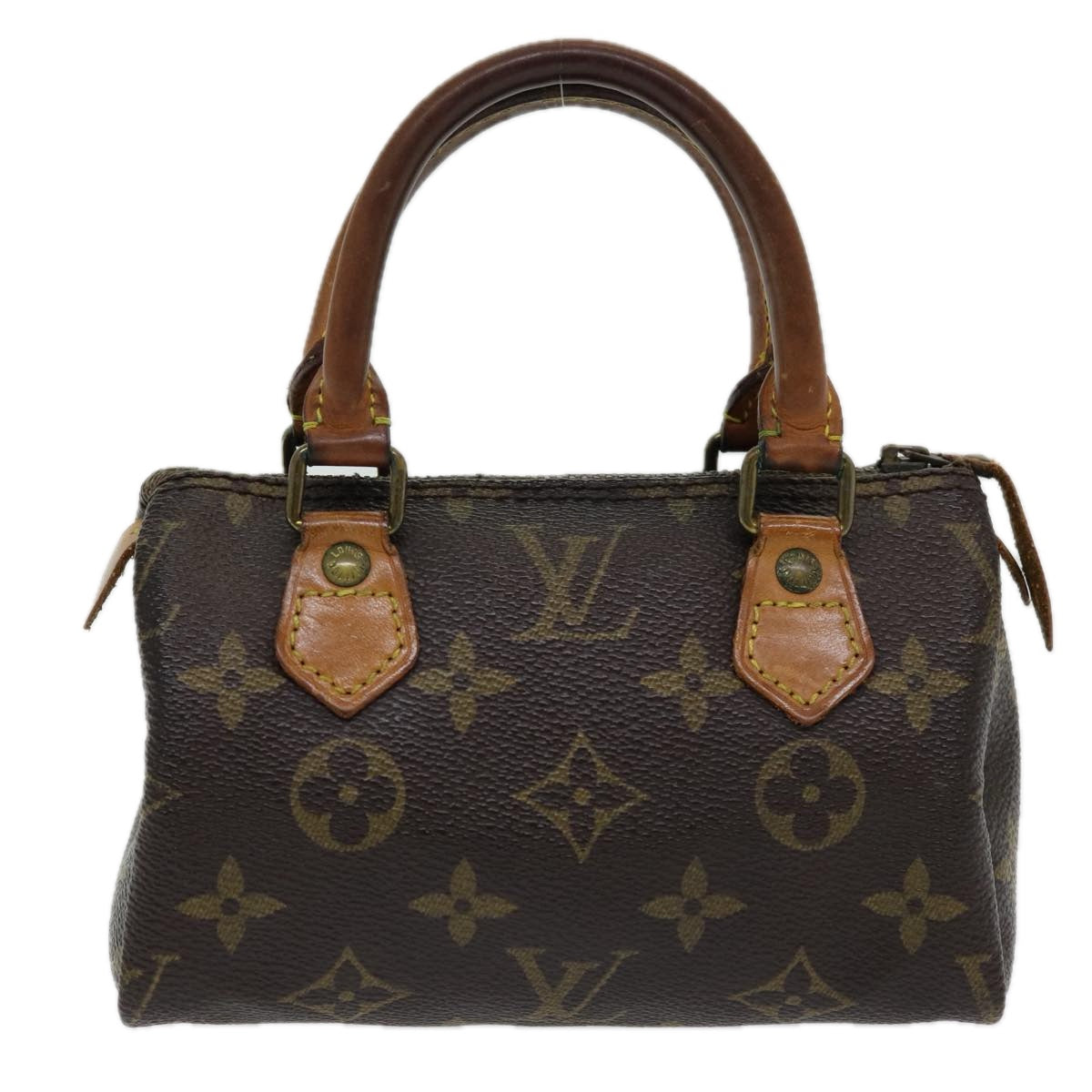 LOUIS VUITTON Monogram Mini Speedy Hand Bag M41534 LV Auth 83849