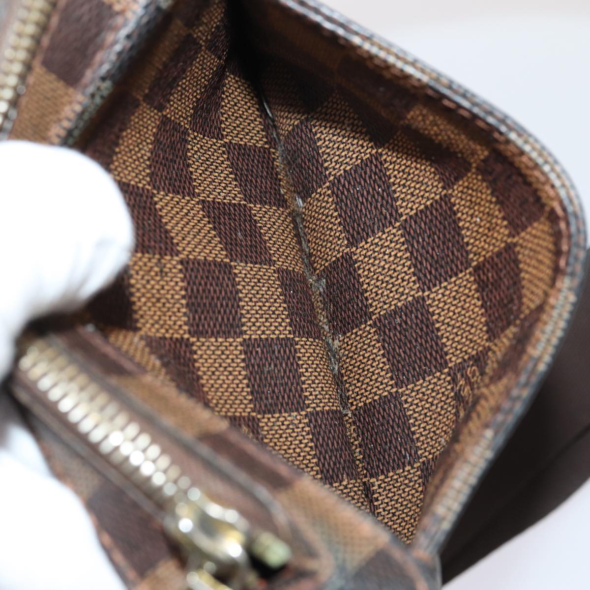 LOUIS VUITTON Damier Ebene Geronimos Shoulder Bag N51994 LV Auth 83855