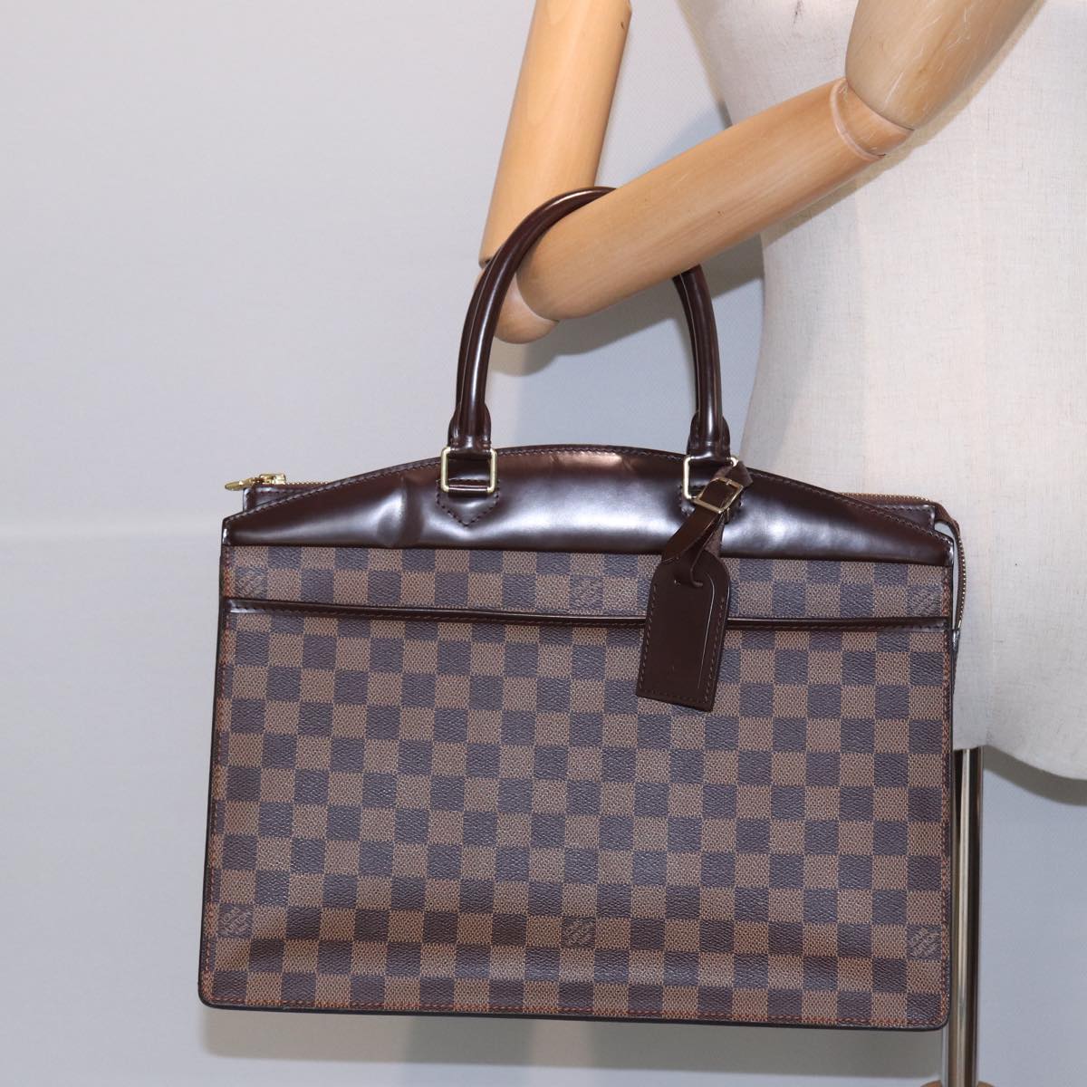 LOUIS VUITTON Damier Ebene Riviera Hand Bag N48022 LV Auth 83884A