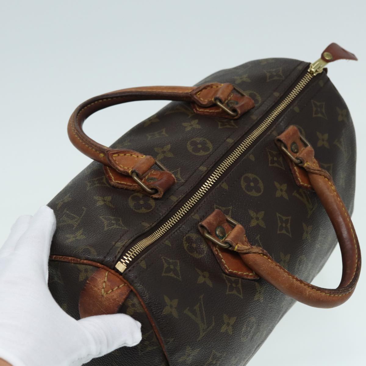 LOUIS VUITTON Monogram Speedy 30 Hand Bag M41526 LV Auth 83906