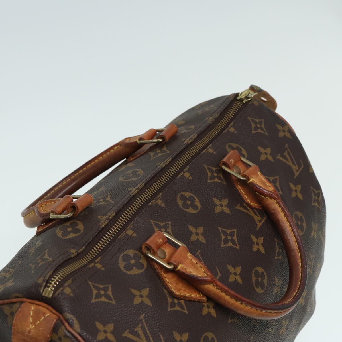 LOUIS VUITTON Monogram Speedy 30 Hand Bag M41526 LV Auth 83909