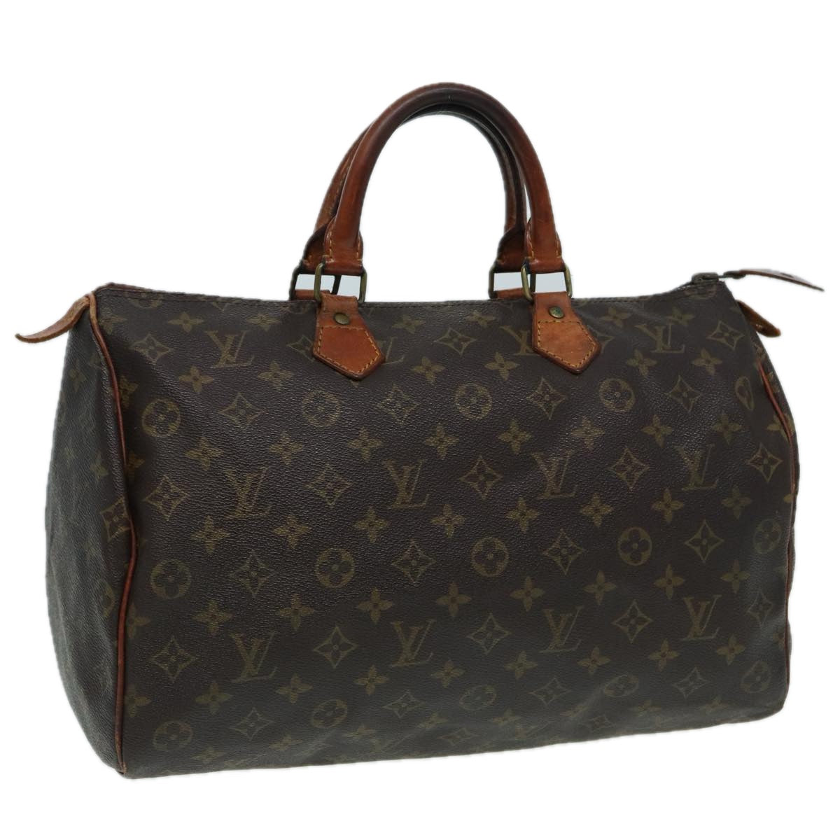 LOUIS VUITTON Monogram Speedy 35 Hand Bag M41524 LV Auth 83911