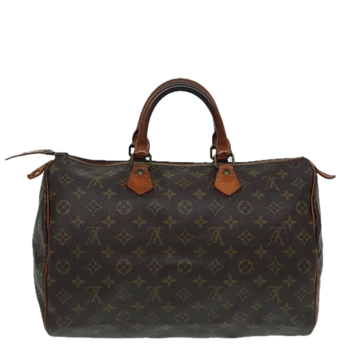 LOUIS VUITTON Monogram Speedy 35 Hand Bag M41524 LV Auth 83911