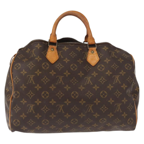 LOUIS VUITTON Monogram Speedy 35 Hand Bag M41524 LV Auth 83912