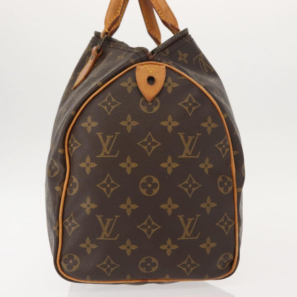 LOUIS VUITTON Monogram Speedy 35 Hand Bag M41524 LV Auth 83912