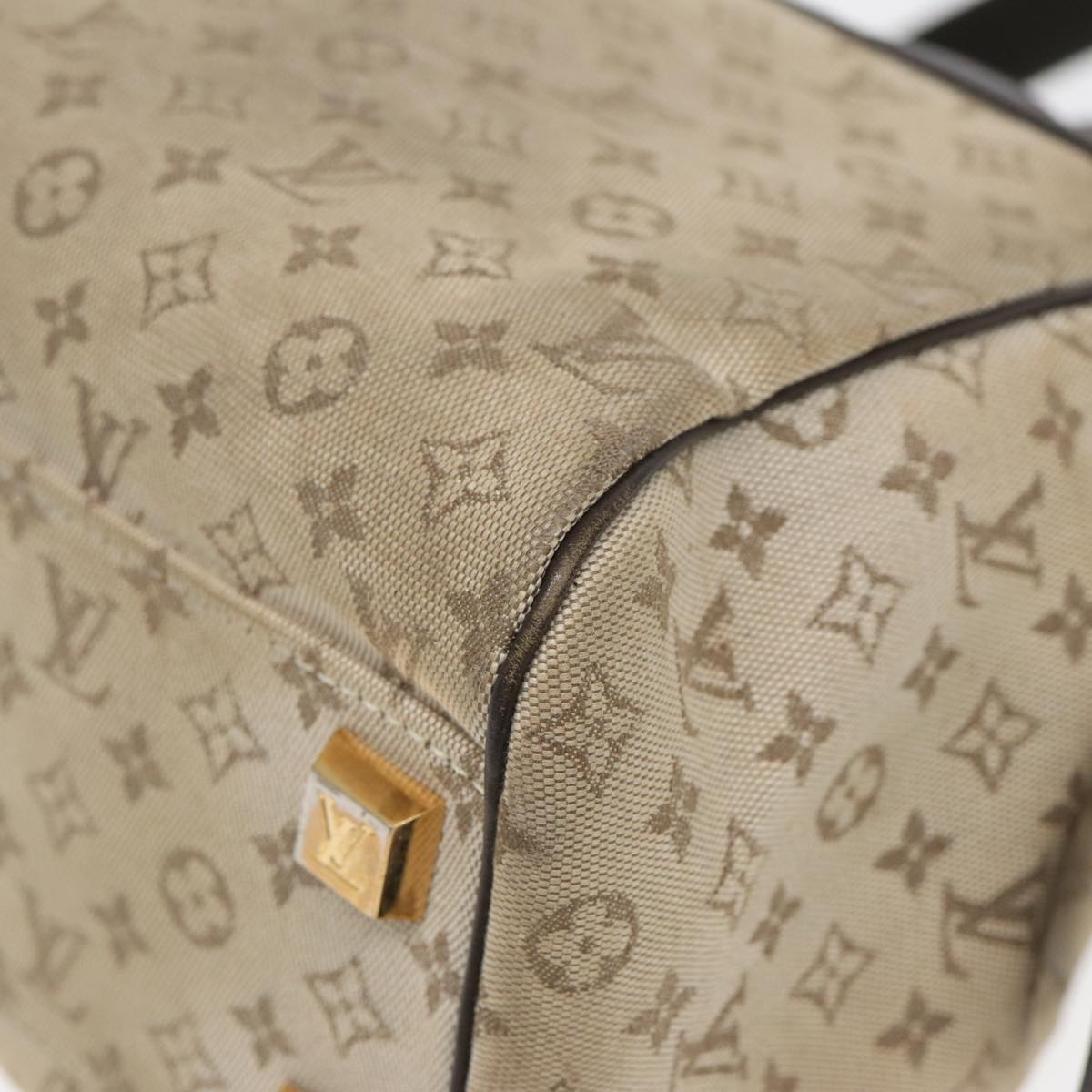 LOUIS VUITTON Monogram Mini Josephine PM Hand Bag Khaki M92215 LV Auth 83921