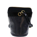 Salvatore Ferragamo Gancini Shoulder Bag Vinyl Black Auth 83932-2