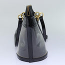 Salvatore Ferragamo Gancini Shoulder Bag Vinyl Black Auth 83932-3