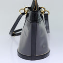 Salvatore Ferragamo Gancini Shoulder Bag Vinyl Black Auth 83932-4