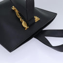 VERSACE Hand Bag Leather 2way Black Auth 83933-6