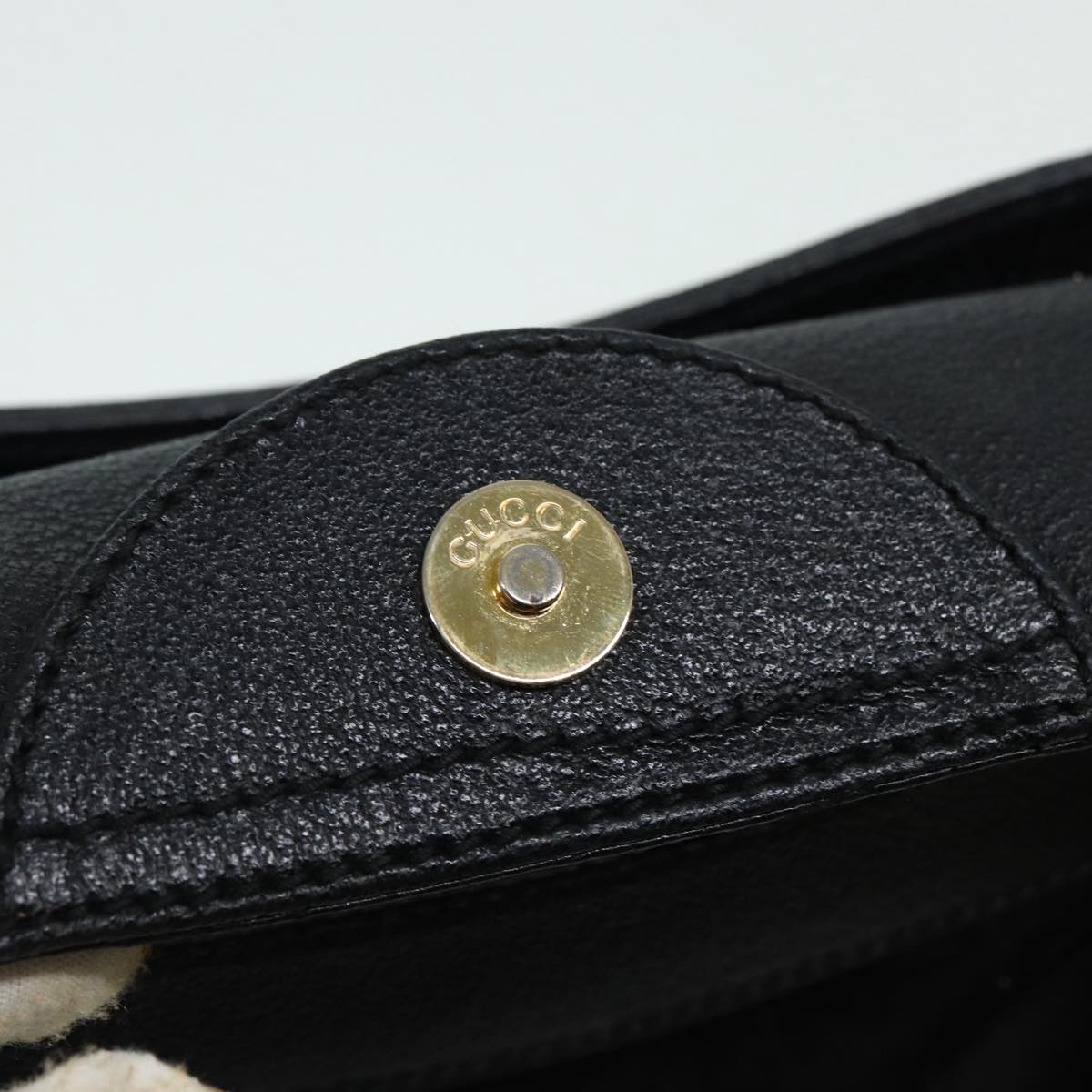 GUCCI Bamboo Hand Bag Suede Leather Black 002 1186 0260 Auth 83942