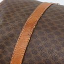CELINE Macadam Canvas Boston Bag PVC Leather Brown Auth 83945-15