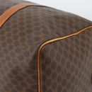 CELINE Macadam Canvas Boston Bag PVC Leather Brown Auth 83945-9