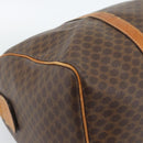 CELINE Macadam Canvas Boston Bag PVC Leather Brown Auth 83945-17